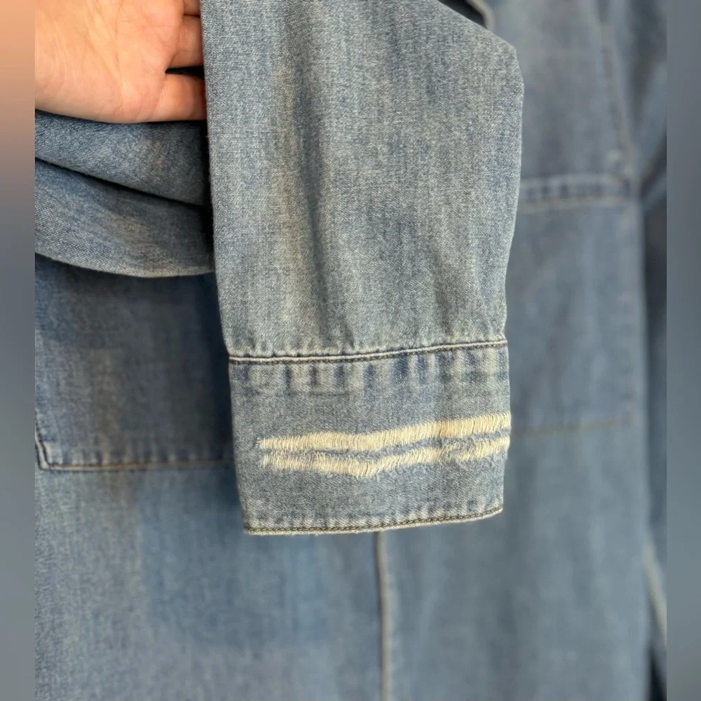 NWT One Teaspoon x Anthropologie Prophecy Denim Jumpsuit Romper Medium